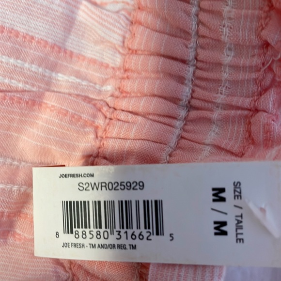 NWT joe fresh tangerine and white skirt with elastic waist and pockets. Size M - Picture 7 of 11